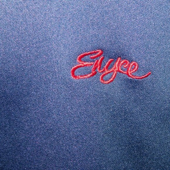 ENYCE mens L Blue Rainbow Cuff Hem Full Zip Track Jacket - Picture 9 of 15